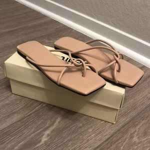 Open Edit Nude Sandals